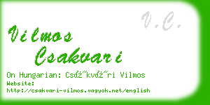 vilmos csakvari business card